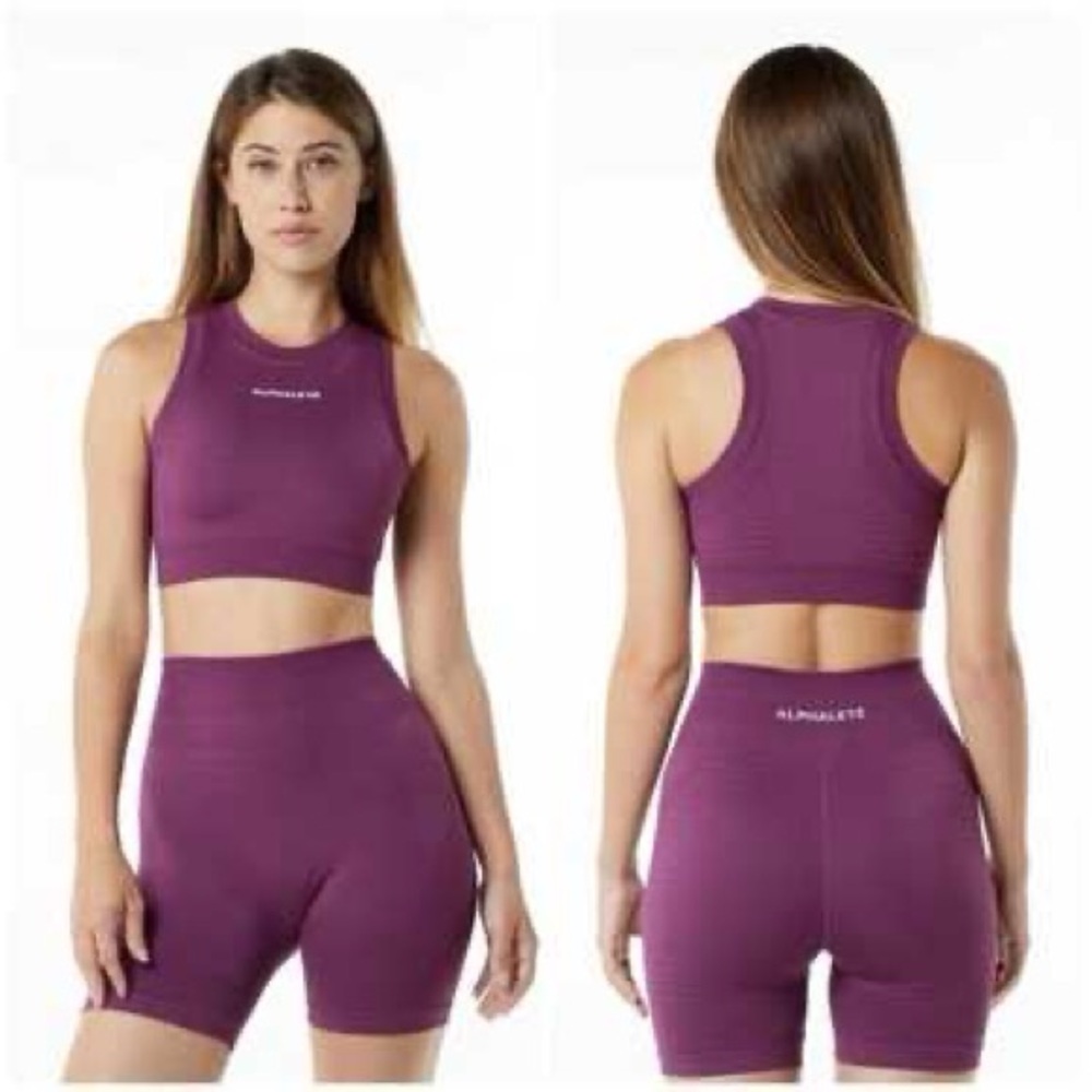 Alphalete Women's Berry ozone high neck bra